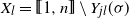 upper X Subscript l Baseline equals left bracket left bracket 1 comma n right bracket right bracket minus upper Y Subscript j l Baseline left parenthesis sigma right parenthesis