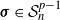 bold italic sigma element of script upper S Subscript n Superscript p minus 1