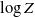 log upper Z