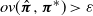 o v left parenthesis ModifyingAbove bold italic pi With caret comma bold italic pi Superscript asterisk Baseline right parenthesis greater than epsilon