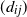 left parenthesis d Subscript i j Baseline right parenthesis