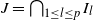 upper J equals intersection Underscript 1 less than or equals l less than or equals p Endscripts upper I Subscript l