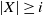 StartAbsoluteValue upper X EndAbsoluteValue greater than or equals i