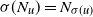 sigma left parenthesis upper N Subscript u Baseline right parenthesis equals upper N Subscript sigma left parenthesis u right parenthesis