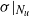 sigma vertical bar Subscript upper N Sub Subscript u Subscript Baseline