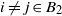 i not equals j element of upper B 2