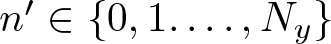 n prime element of left brace 0 comma 1 period ellipsis comma Ny right brace