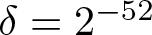 delta equals 2 minus 52