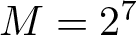 upper M equals 27