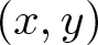 left parenthesis x comma y right parenthesis