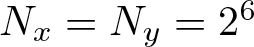 Nx equals Ny equals 26