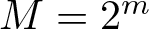 upper M equals 2 m
