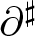 partial differential Music Sharp Sign