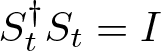 St dagger St equals upper I