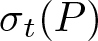 sigma t left parenthesis upper P right parenthesis