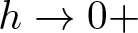 h right arrow 0 plus