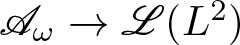 upper A omega right arrow upper L left parenthesis upper L 2 right parenthesis