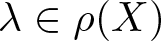 lamda element of rho left parenthesis upper X right parenthesis