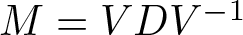 upper M equals VDV minus 1