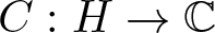 upper C colon upper H right arrow double struck upper C