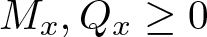 Mx comma Qx greater than or equals 0