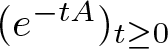 left parenthesis e minus tA right parenthesis t greater than or equals 0