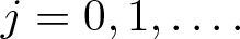 j equals 0 comma 1 comma ellipsis period