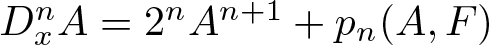 DxnA equals 2 nAn plus 1 plus pn left parenthesis upper A comma upper F right parenthesis