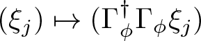 left parenthesis xi j right parenthesis right arrow from bar left parenthesis upper Gamma phi dagger upper Gamma phi xi j right parenthesis