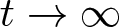 t right arrow infinity