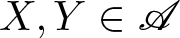upper X comma upper Y element of upper A