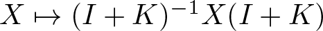 upper X right arrow from bar left parenthesis upper I plus upper K right parenthesis minus 1 upper X left parenthesis upper I plus upper K right parenthesis