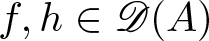 f comma h element of upper D left parenthesis upper A right parenthesis