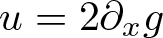 u equals 2 partial differential xg