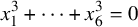 x 1 cubed plus midline horizontal ellipsis plus x 6 cubed equals 0