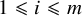 1 less than or slanted equals i less than or slanted equals m