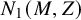 upper N 1 left parenthesis upper M comma upper Z right parenthesis