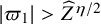 StartAbsoluteValue pi 1 EndAbsoluteValue greater than ModifyingAbove upper Z With caret Superscript eta divided by 2