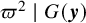 pi squared vertical bar upper G left parenthesis bold italic y right parenthesis