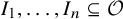 upper I 1 comma ellipsis comma upper I Subscript n Baseline subset of or equal to script upper O