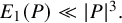 upper E 1 left parenthesis upper P right parenthesis much less than StartAbsoluteValue upper P EndAbsoluteValue cubed period