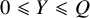 0 less than or slanted equals upper Y less than or slanted equals upper Q