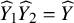 ModifyingAbove upper Y With caret Subscript 1 Baseline ModifyingAbove upper Y With caret Subscript 2 Baseline equals ModifyingAbove upper Y With caret