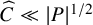 ModifyingAbove upper C With caret much less than StartAbsoluteValue upper P EndAbsoluteValue Superscript 1 divided by 2