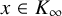 x element of upper K Subscript infinity