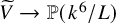 upper V overtilde right arrow double struck upper P left parenthesis k Superscript 6 Baseline divided by upper L right parenthesis