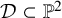 script upper D subset of double struck upper P squared