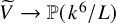 upper V overtilde right arrow double struck upper P left parenthesis k Superscript 6 Baseline divided by upper L right parenthesis
