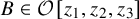 upper B element of script upper O left bracket z 1 comma z 2 comma z 3 right bracket