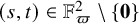 left parenthesis s comma t right parenthesis element of double struck upper F Subscript pi Superscript 2 minus StartSet bold 0 EndSet